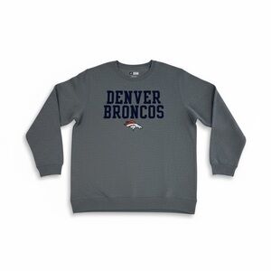 Denver Broncos NWT NFL Team Apparel Gray Crewneck Sweatshirt Men’s 2 XL